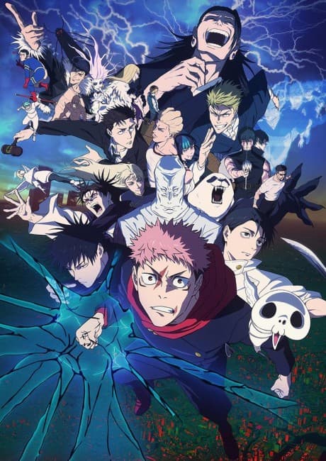 JUJUTSU KAISEN Season 3: The Culling Game Part 1 key visual of Yuji Itadori and the sorcerers